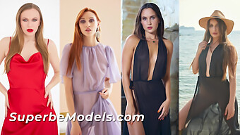 Schau Dir 4 Atemberaubende Models In Einem Compilation-Video An, In Dem Sie Ihre Sexy Körper Aus Nächster Nähe Sehen