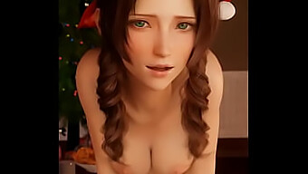 Aerith Final Fantasy 7 Dalam Naik Cowgirl Pov Yang Panas