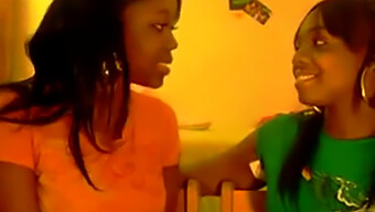 Ebony Beauties Lock Lips In Steamy Lesbian Encounter