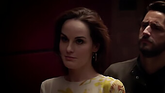 Kızıl Saçlı Ünlü Michelle Dockery, Duygusal Ve Ateşli Bir Buluşmada