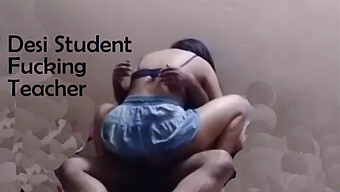 Desi Housewife Radha'S Wild Dorm Room Encounter With Her Tutor