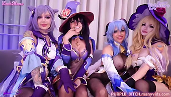 ¡mira A Estas Chicas De Genshin Impact Disfrutando Del Sexo Anal En Grupo!